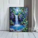 LAN moonlit tropical waterfall 152