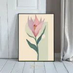 LAN pink flower art poster 179