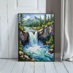 LAN scenic waterfall print 191