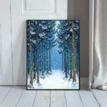 LAN snowy evergreen trees 194