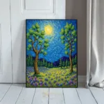 LAN starry night tree field 210