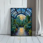 LAN sunlit greenhouse at sunset 216