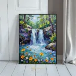 LAN tranquil waterfall scene 225