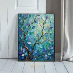 LAN vibrant leafy branch artwork 256