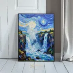 LAN waterfall moonlight art 272