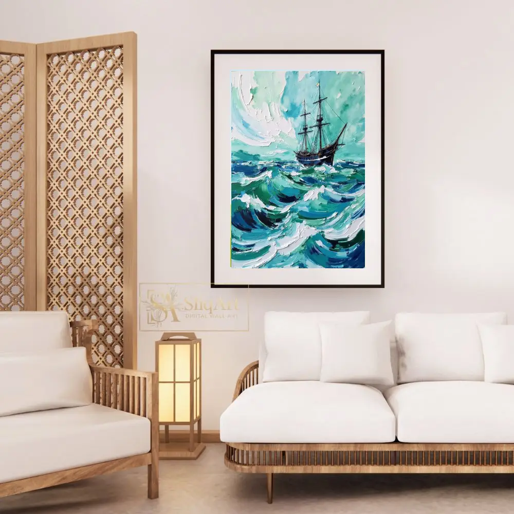 NAU-azure-majesty-impasto-tall-ship-digital-art-print-355-03 NAU azure majesty impasto tall ship digital art print 355