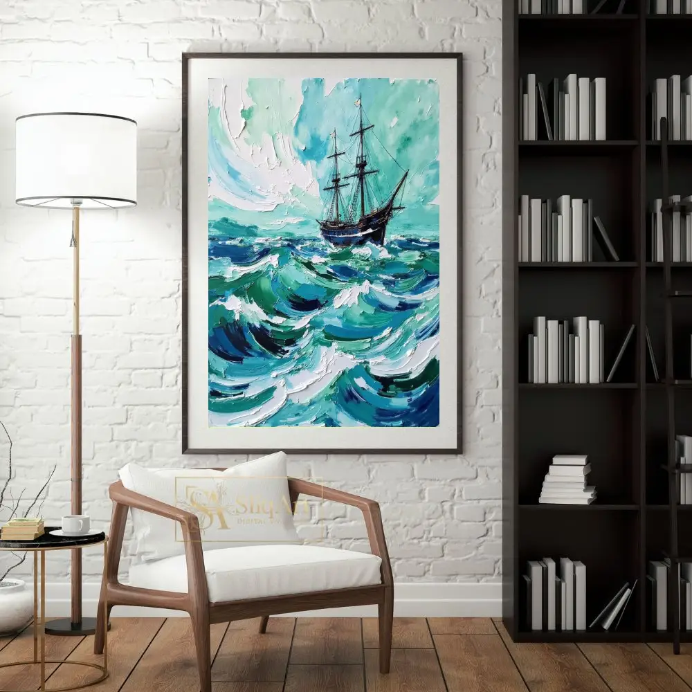 NAU-azure-majesty-impasto-tall-ship-digital-art-print-355-04 NAU azure majesty impasto tall ship digital art print 355