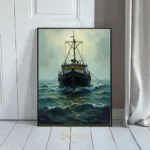 NAU black and white ship ocean 017