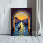 NAU canal sunset gondolier 079
