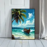 NAU canoe in the ocean 085