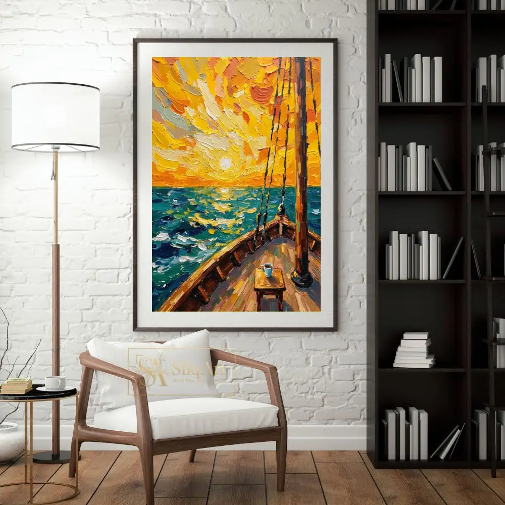 NAU-captains-brew-impasto-sunrise-sunset-ocean-digital-art-print-359-04 NAU captains brew impasto sunrise sunset ocean digital art print 359