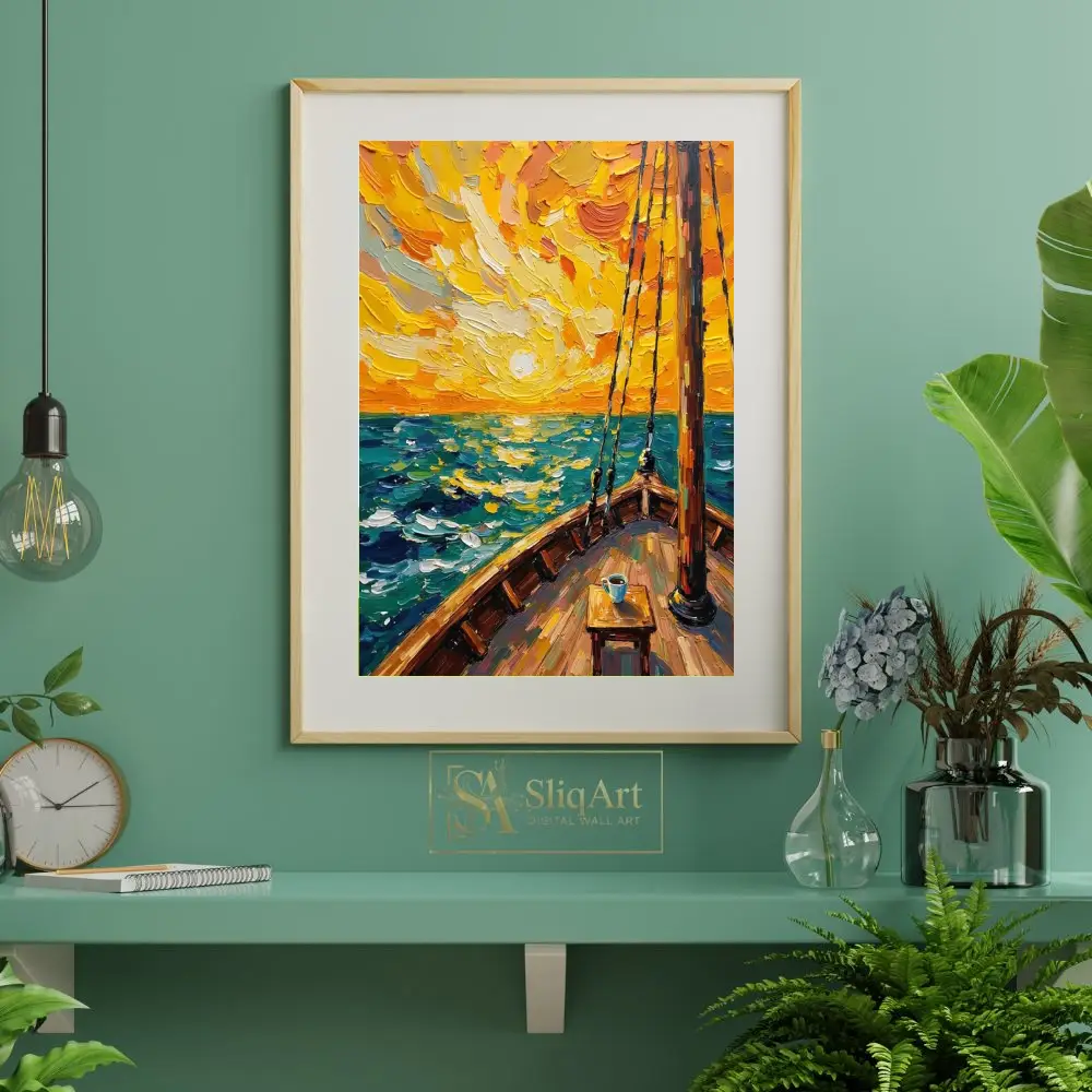 NAU-captains-brew-impasto-sunrise-sunset-ocean-digital-art-print-359-06 NAU captains brew impasto sunrise sunset ocean digital art print 359