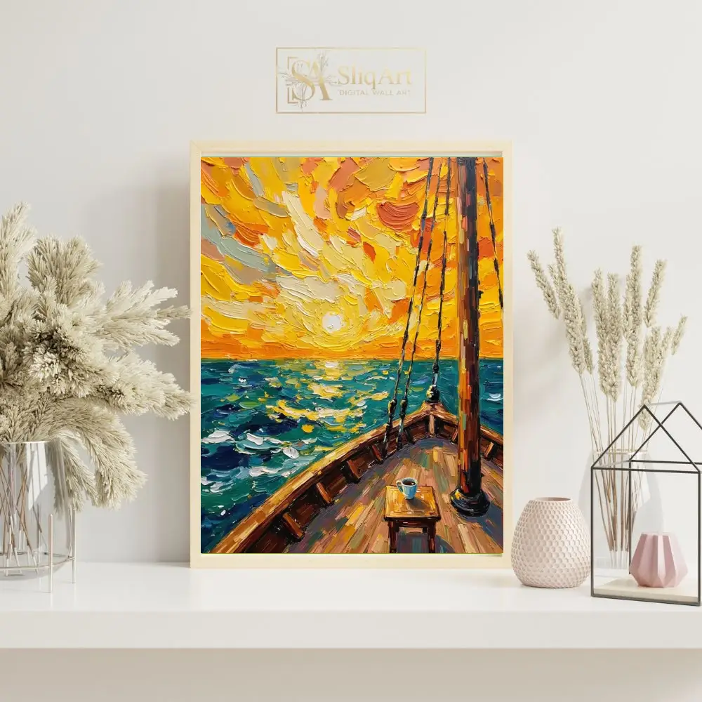 NAU-captains-brew-impasto-sunrise-sunset-ocean-digital-art-print-359-07 NAU captains brew impasto sunrise sunset ocean digital art print 359