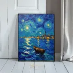 NAU celestial harbor impasto coastal city art 360