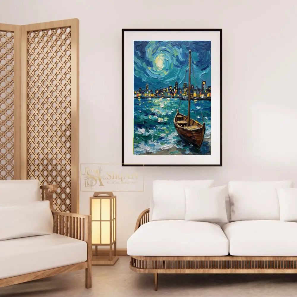 NAU-celestial-shoreline-impasto-cityscape-digital-art-print-361-03 NAU celestial shoreline impasto cityscape digital art print 361