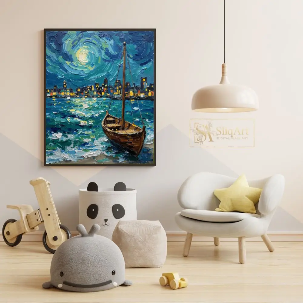 NAU-celestial-shoreline-impasto-cityscape-digital-art-print-361-05 NAU celestial shoreline impasto cityscape digital art print 361