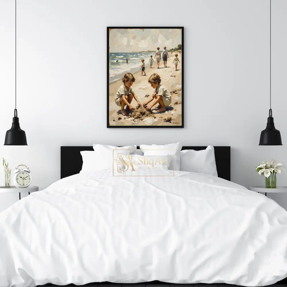NAU-childhood-reverie-impasto-children-beach-art-363-02 NAU childhood reverie impasto children beach art 363