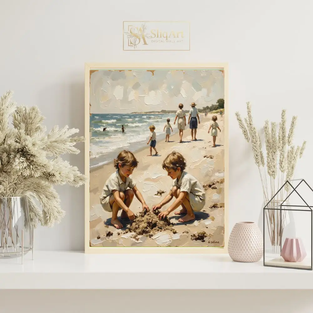 NAU-childhood-reverie-impasto-children-beach-art-363-07 NAU childhood reverie impasto children beach art 363