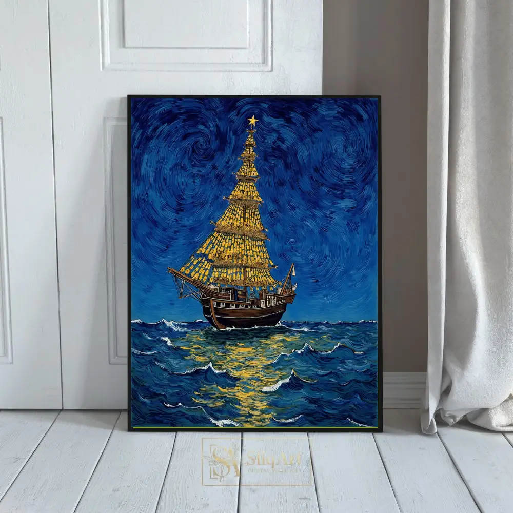 NAU-christmas-ship-with-sails-and-a-tall-tree-on-deck-092-01 NAU christmas ship with sails and a tall tree on deck 092