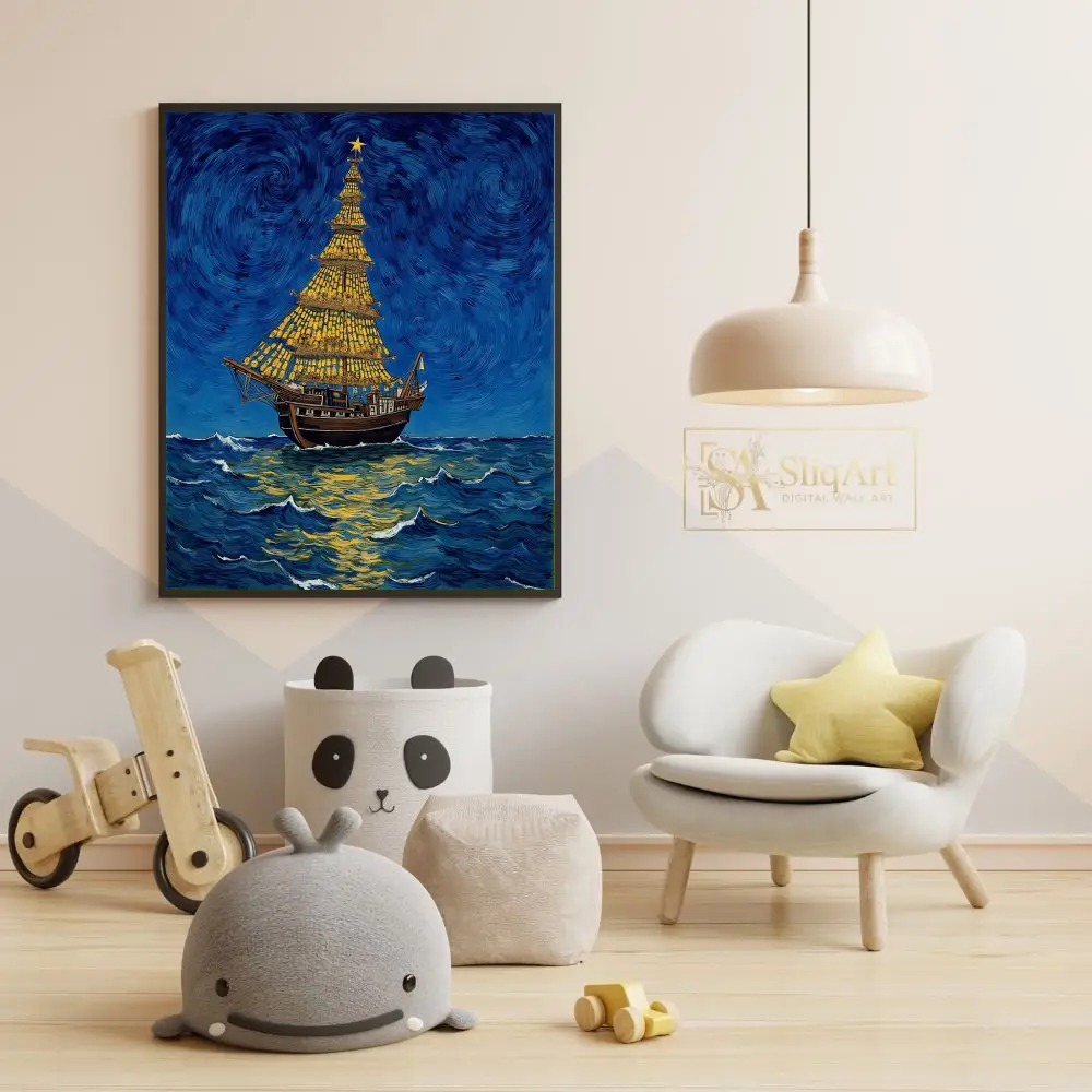 NAU-christmas-ship-with-sails-and-a-tall-tree-on-deck-092-05 NAU christmas ship with sails and a tall tree on deck 092