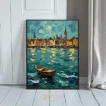 NAU emerald metropolis impasto cityscape digital art print 371