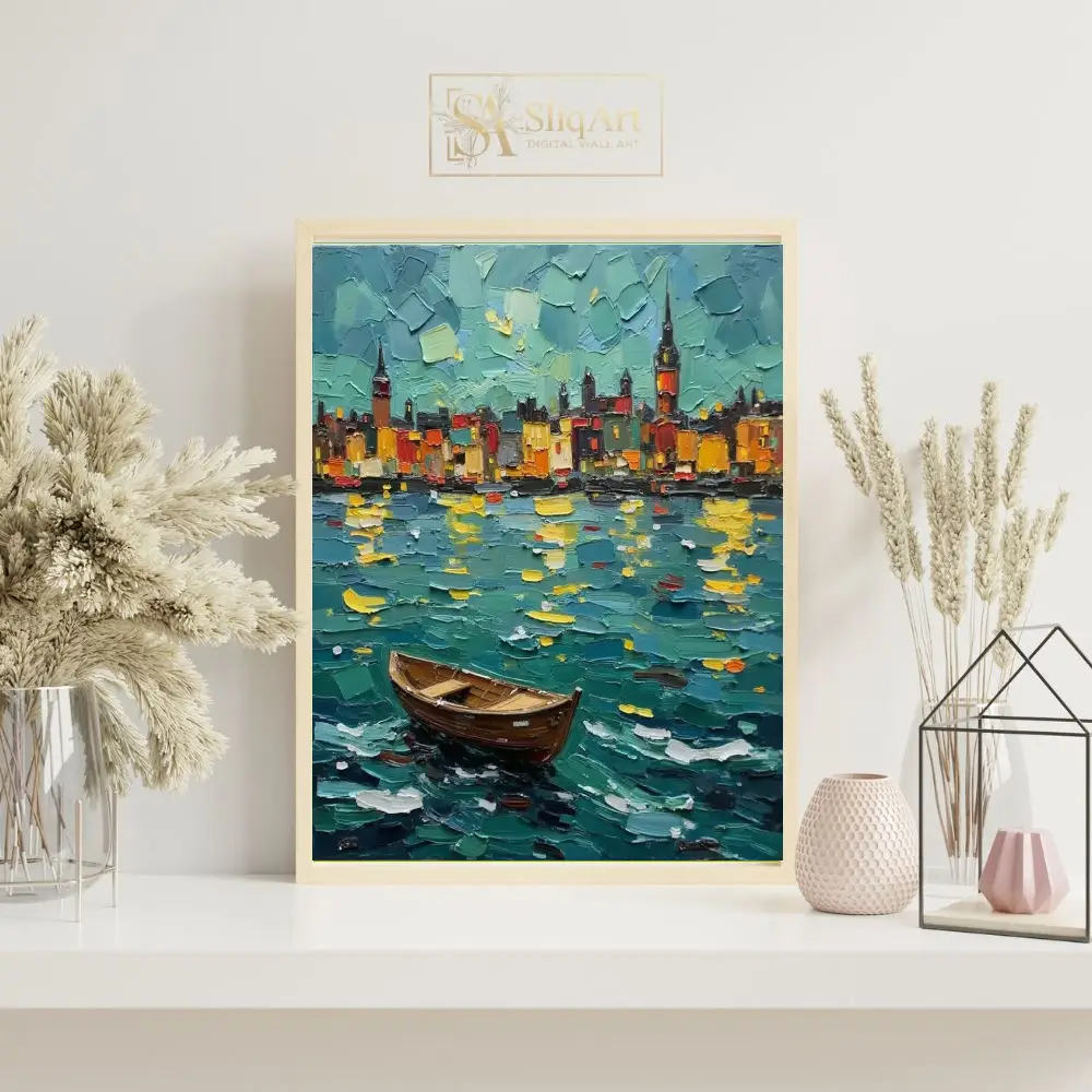 NAU-emerald-metropolis-impasto-cityscape-digital-art-print-371-07 NAU emerald metropolis impasto cityscape digital art print 371