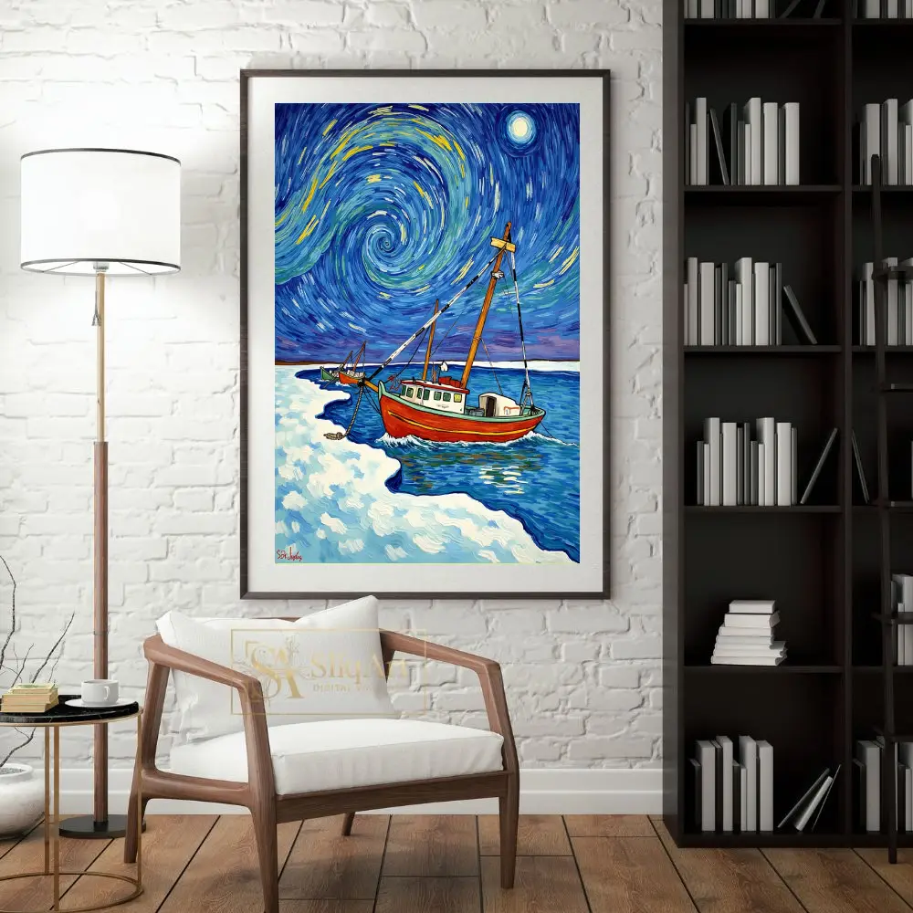 NAU-fishing-painting-with-night-sky-106-04 NAU fishing painting with night sky 106