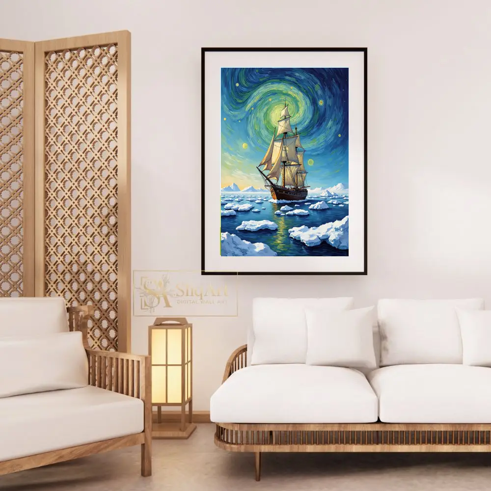 NAU-golden-sail-ship-on-icy-sea-116-03 NAU golden sail ship on icy sea 116