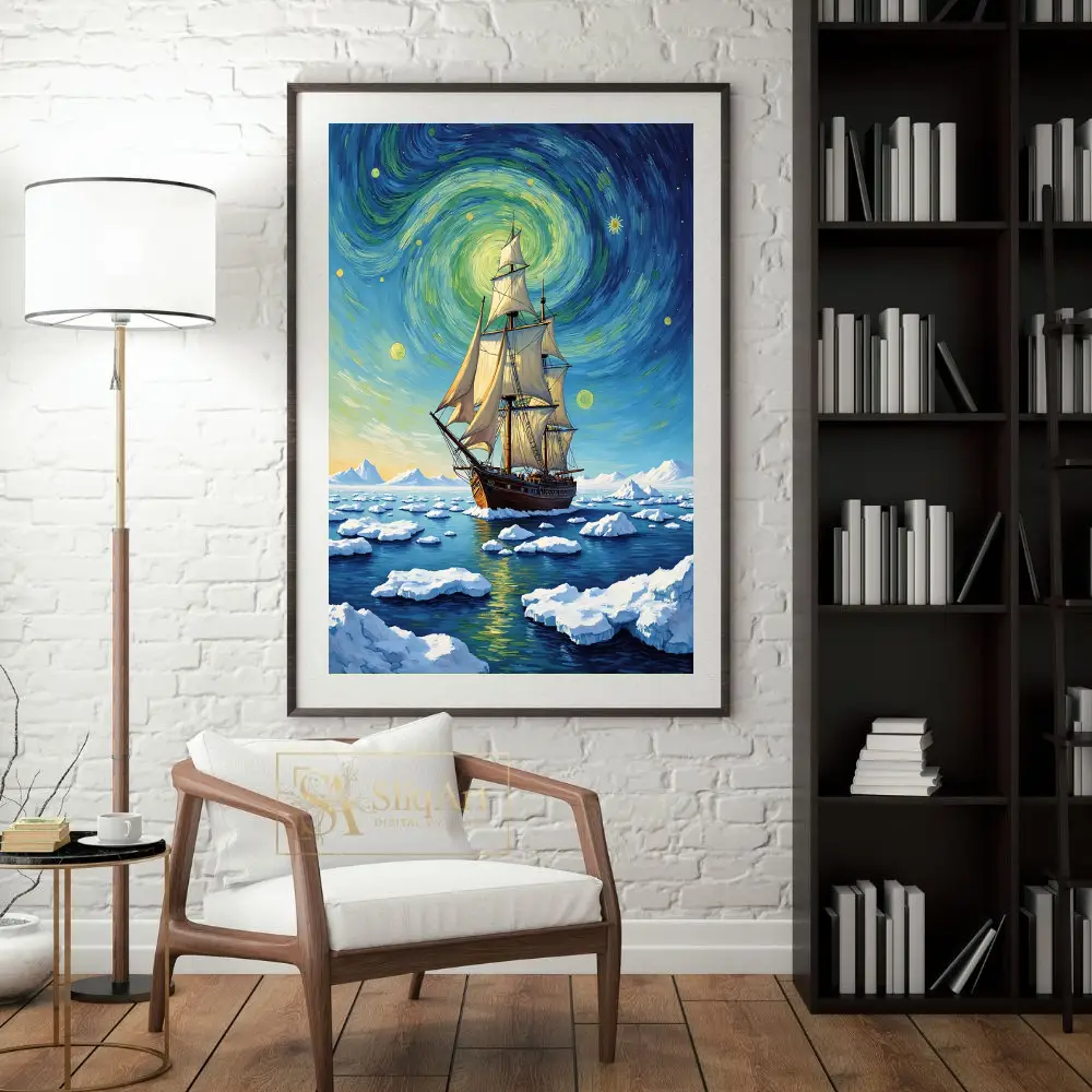 NAU-golden-sail-ship-on-icy-sea-116-04 NAU golden sail ship on icy sea 116