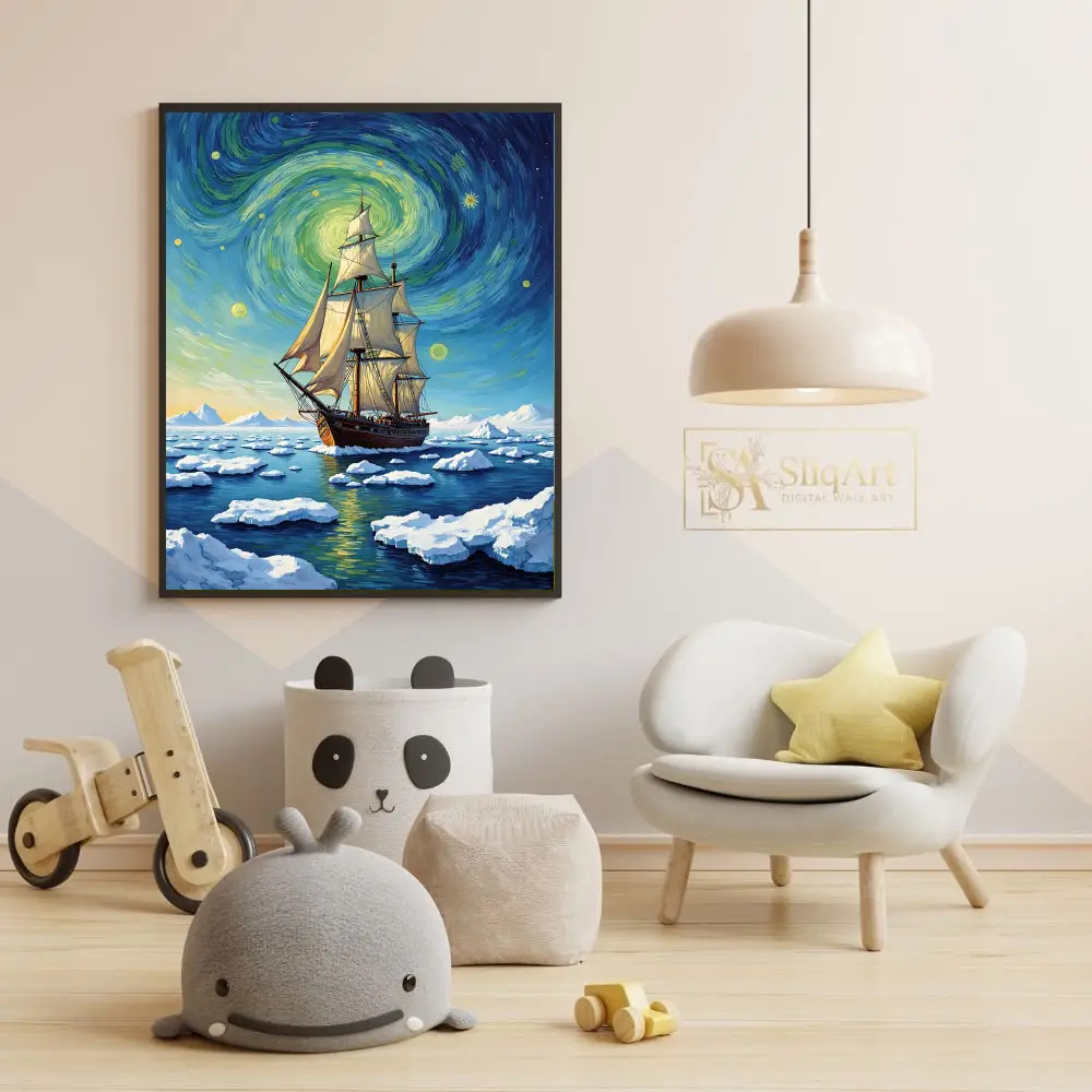 NAU-golden-sail-ship-on-icy-sea-116-05 NAU golden sail ship on icy sea 116