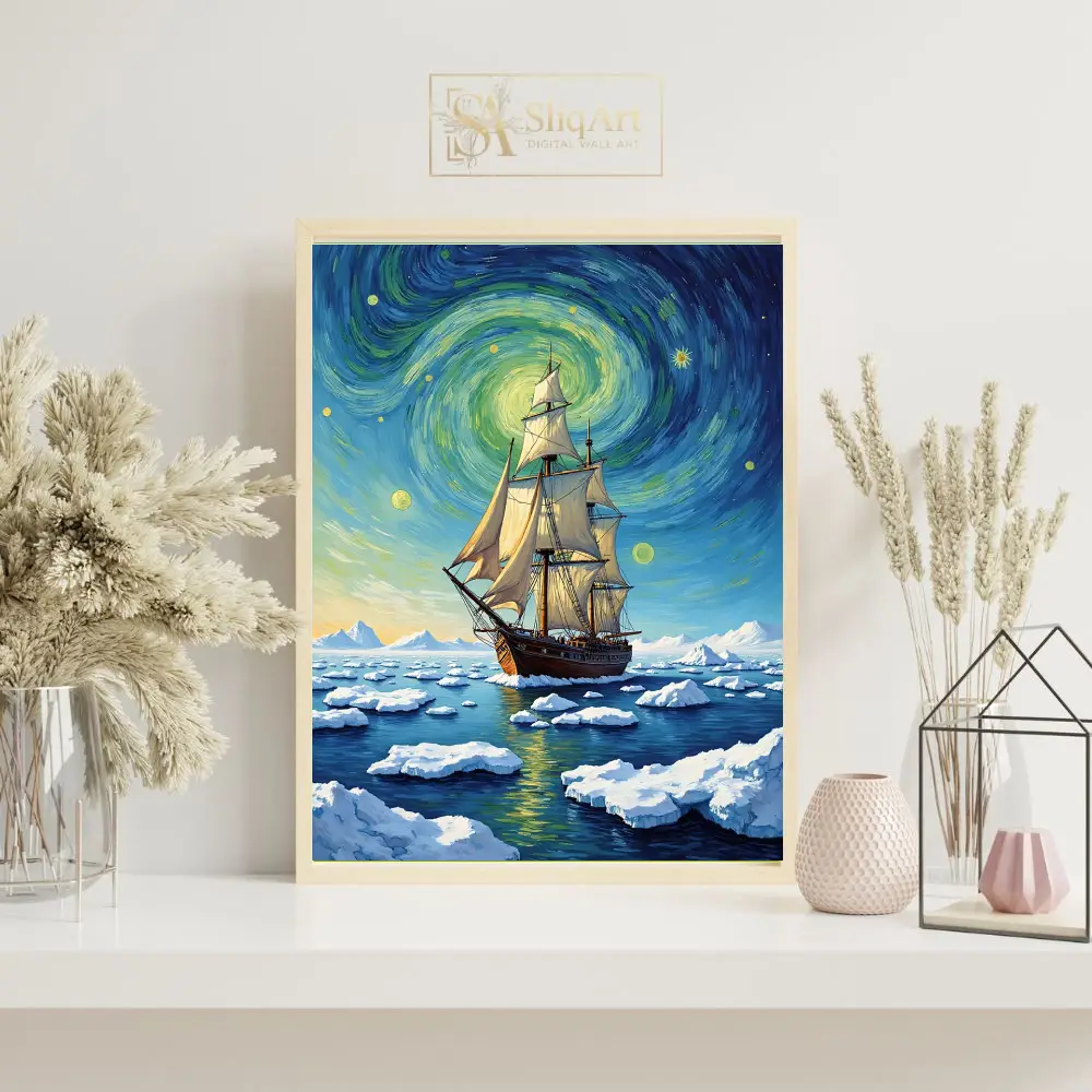 NAU-golden-sail-ship-on-icy-sea-116-07 NAU golden sail ship on icy sea 116