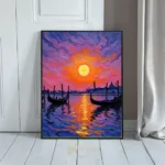 NAU gondola moonlight painting 118