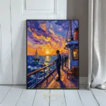 NAU grand horizon impasto sunset voyage art 384