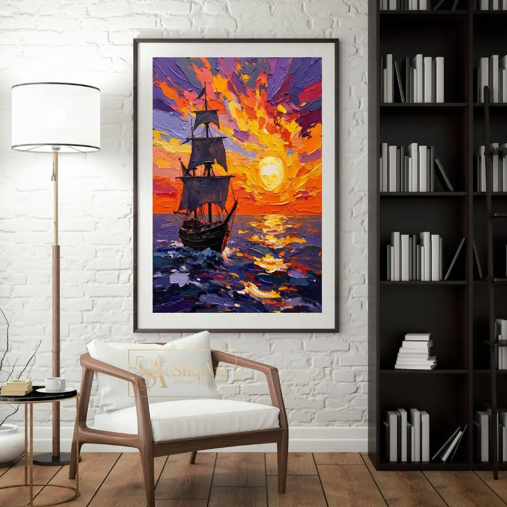 NAU-inferno-horizon-impasto-galleon-digital-art-print-386-04 NAU inferno horizon impasto galleon digital art print 386