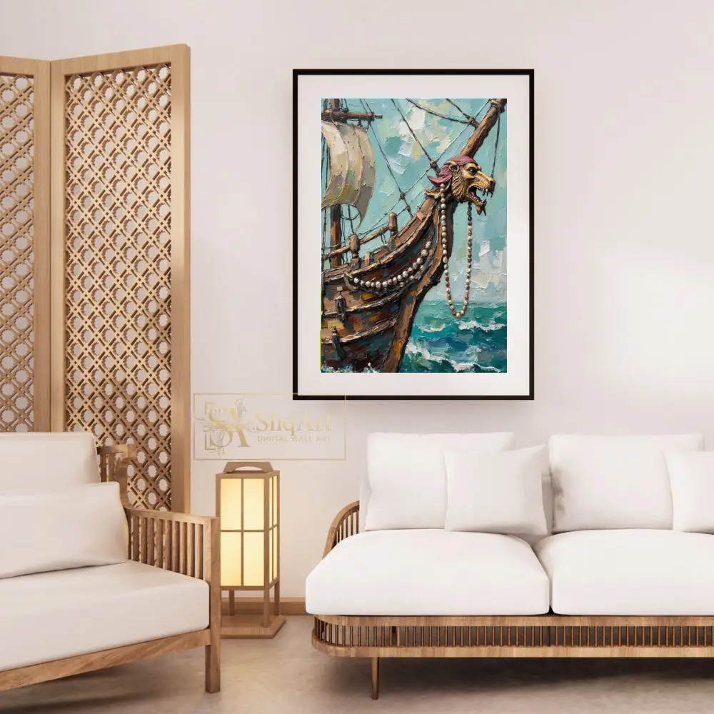 NAU-lionheart-prow-impasto-tall-ship-digital-art-print-390-03 NAU lionheart prow impasto tall ship digital art print 390