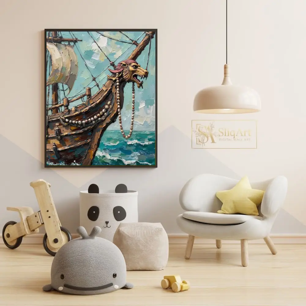 NAU-lionheart-prow-impasto-tall-ship-digital-art-print-390-05 NAU lionheart prow impasto tall ship digital art print 390