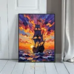 NAU majestic voyage impasto tall ship digital art print 392
