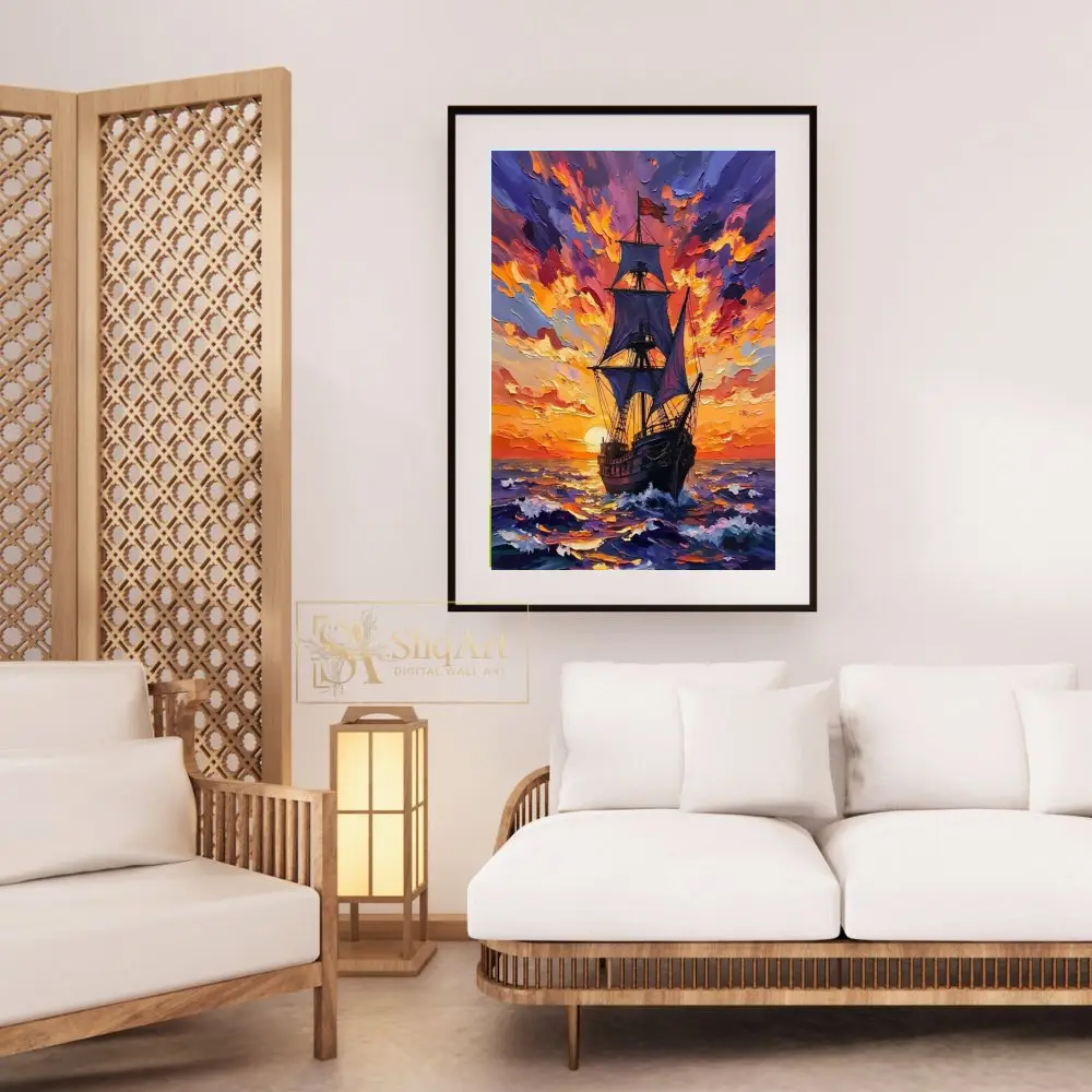 NAU-majestic-voyage-impasto-tall-ship-digital-art-print-392-03 NAU majestic voyage impasto tall ship digital art print 392