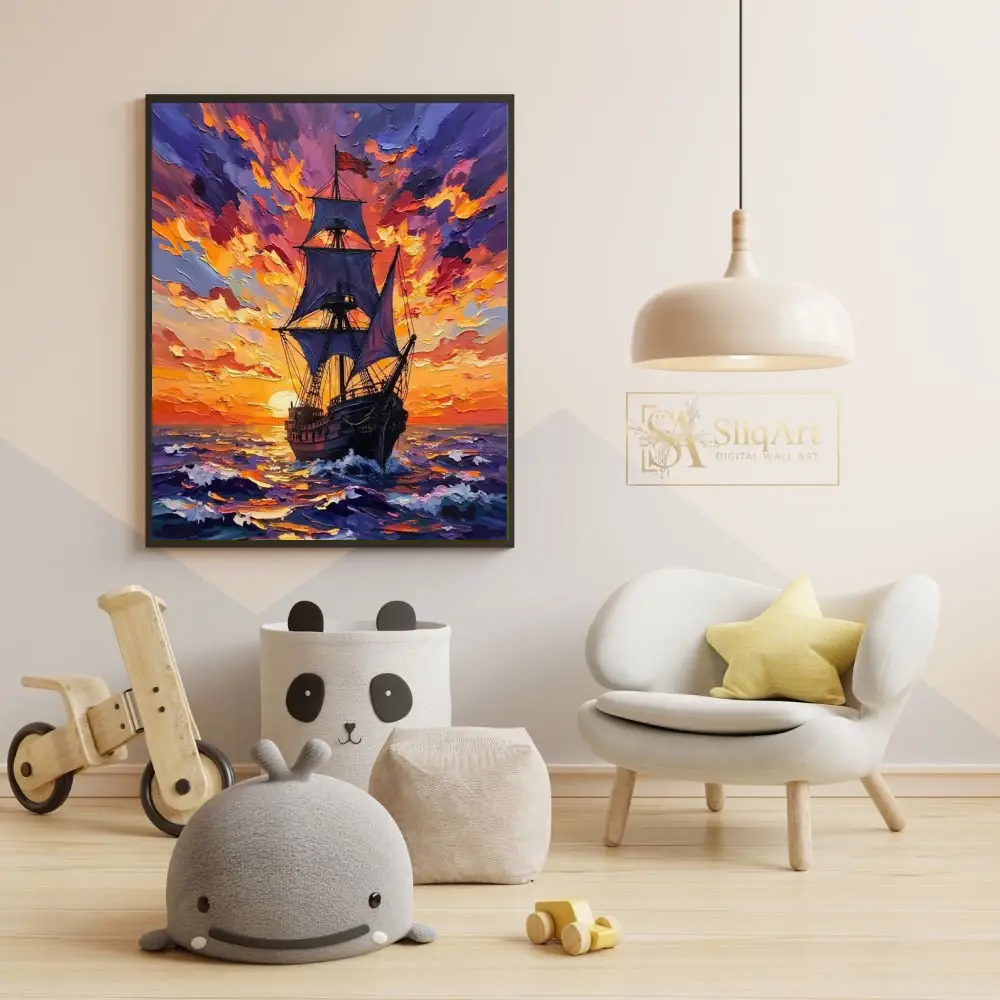 NAU-majestic-voyage-impasto-tall-ship-digital-art-print-392-05 NAU majestic voyage impasto tall ship digital art print 392