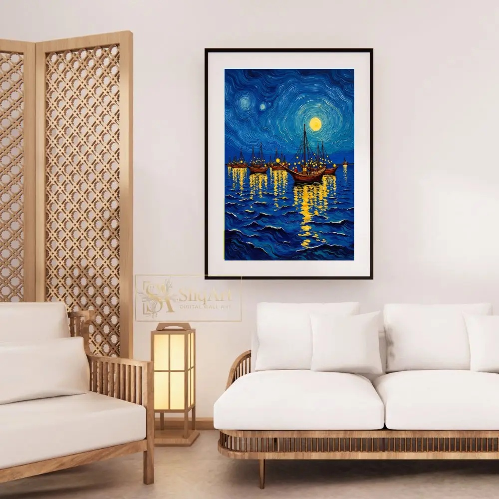 NAU-moonlit-ocean-with-sailing-ships-159-03 NAU moonlit ocean with sailing ships 159