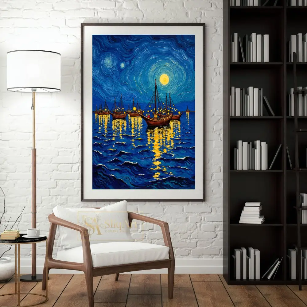 NAU-moonlit-ocean-with-sailing-ships-159-04 NAU moonlit ocean with sailing ships 159