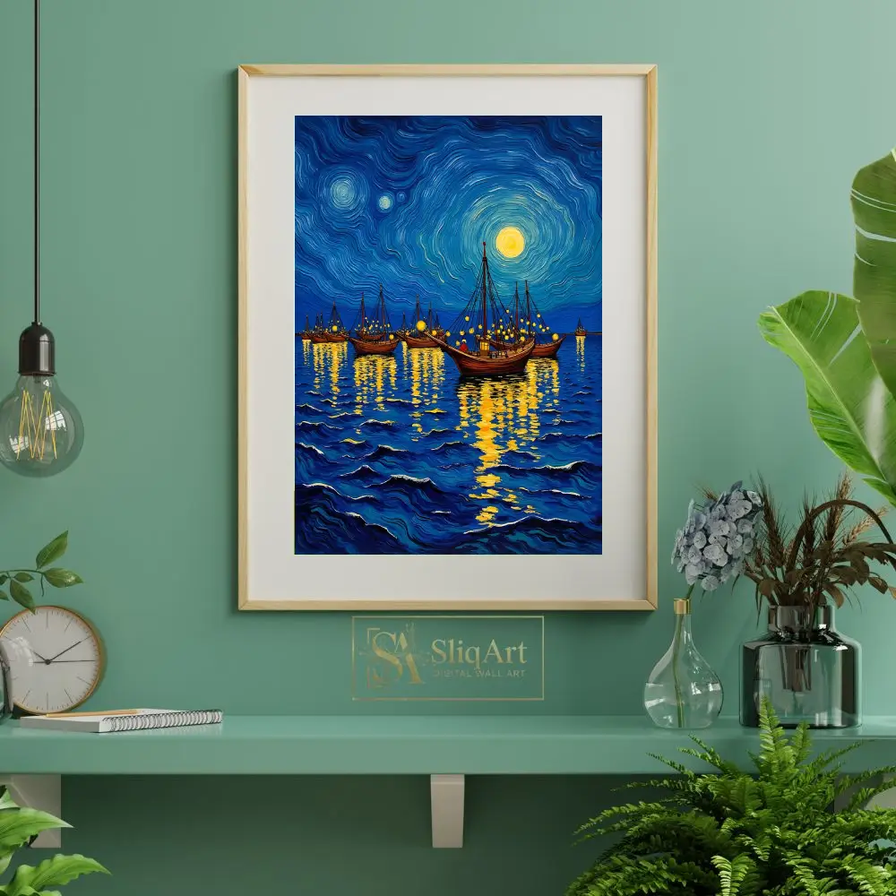 NAU-moonlit-ocean-with-sailing-ships-159-06 NAU moonlit ocean with sailing ships 159