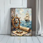 NAU navigators dream impasto tall ship digital art print 397