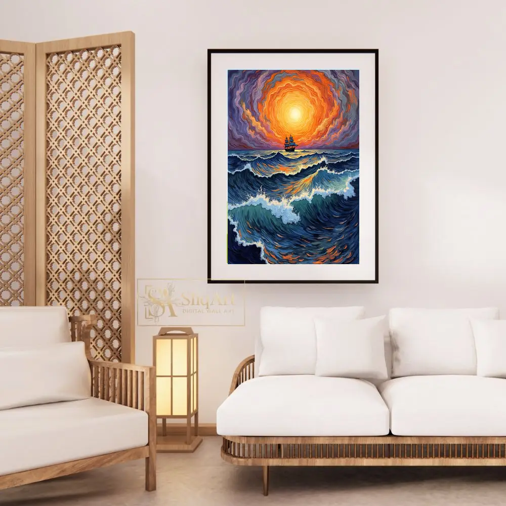 NAU-ocean-sunset-sailboat-art-185-03 NAU ocean sunset sailboat art 185