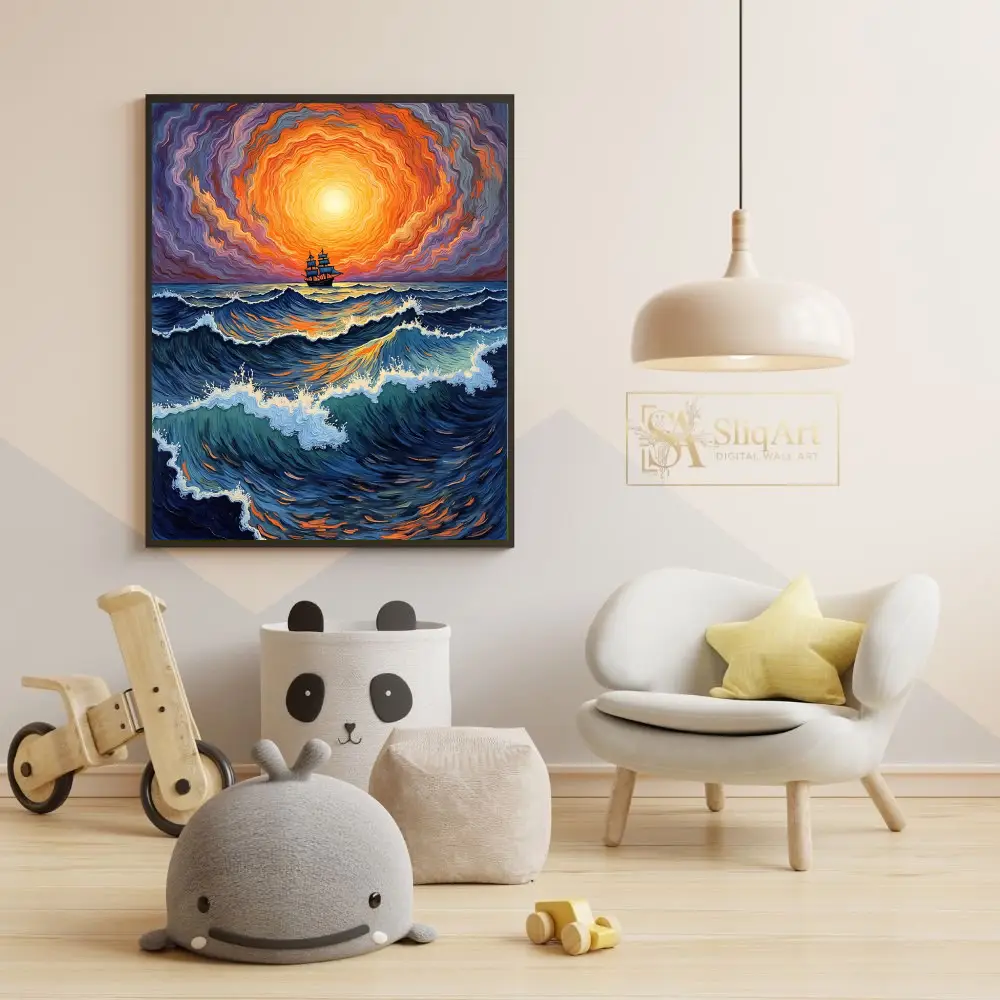 NAU-ocean-sunset-sailboat-art-185-05 NAU ocean sunset sailboat art 185