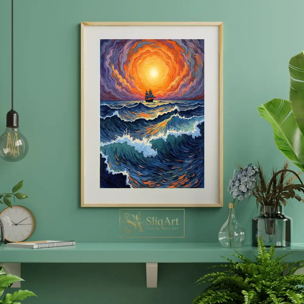 NAU-ocean-sunset-sailboat-art-185-06 NAU ocean sunset sailboat art 185