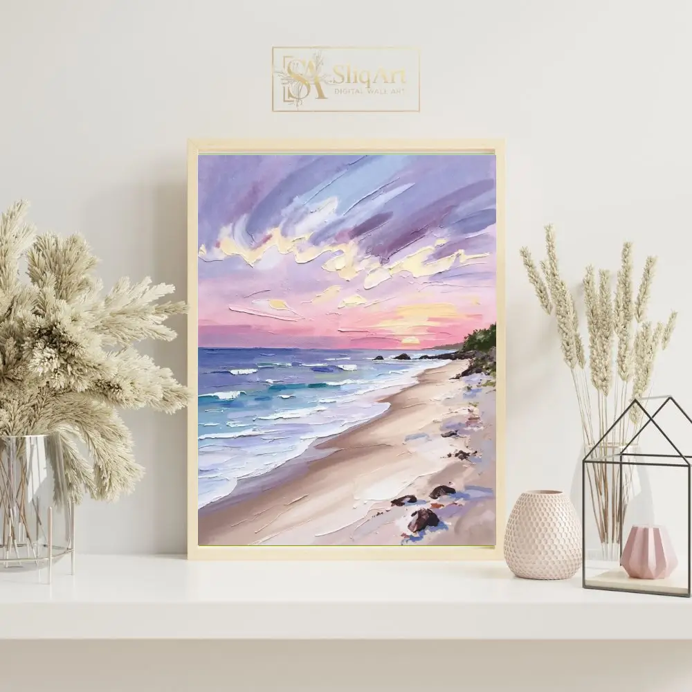 NAU-pastel-dreams-impasto-beach-sunset-digital-art-print-404-07 NAU pastel dreams impasto beach sunset digital art print 404