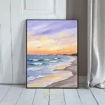 NAU pastel serenity impasto beach sunset sunrise digital art print 406