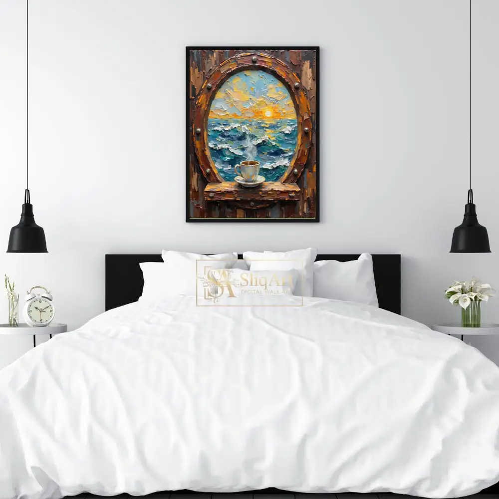 NAU-porthole-paradise-impasto-coffee-ocean-sunrise-sunset-art-print-408-02 NAU porthole paradise impasto coffee ocean sunrise sunset art print 408