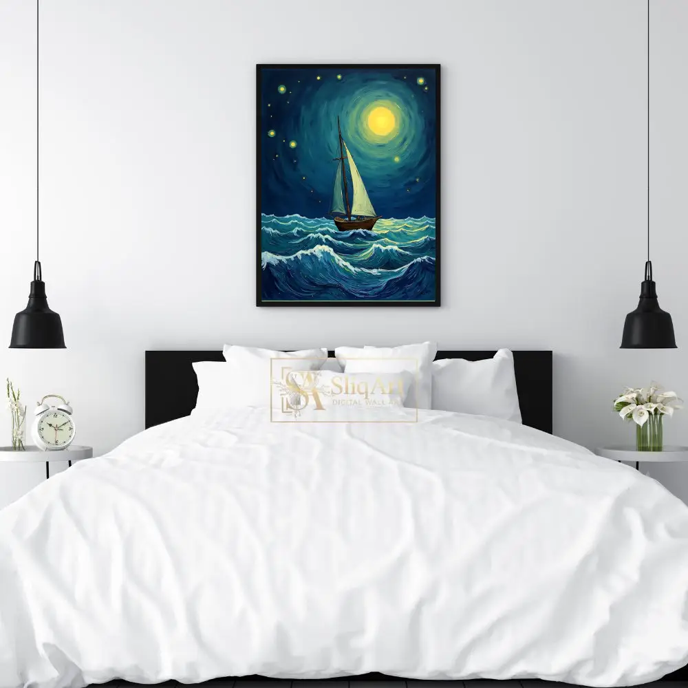 NAU-sailboat-moonlight-art-print-203-02 NAU sailboat moonlight art print 203